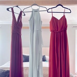 3 Bridesmaids dresses all size 4!
